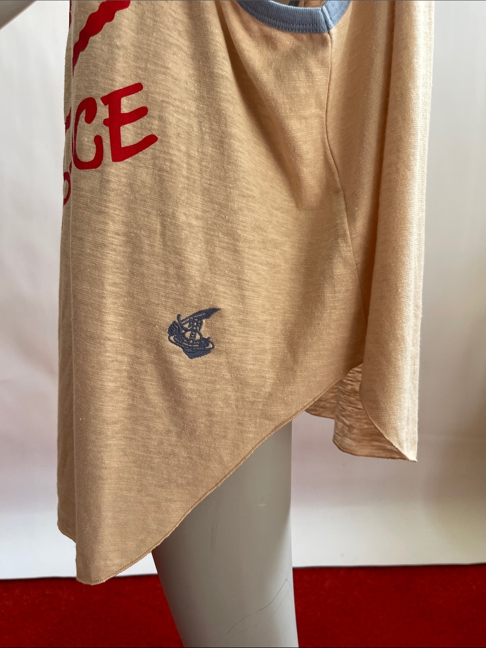 Vivienne Westwood Anglomania NWT SS18 Hemp I Love Price Vest Sz S EU42
